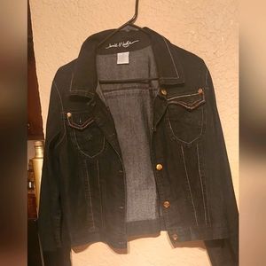 A women's navy denim jacket